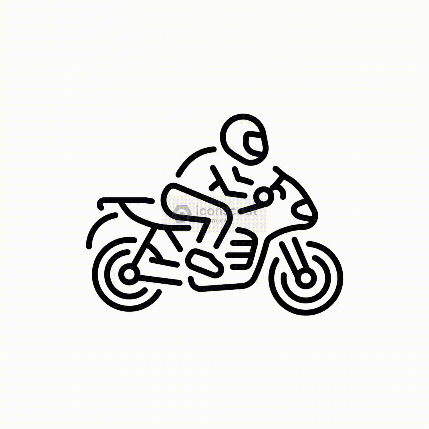 Animação de Motociclista